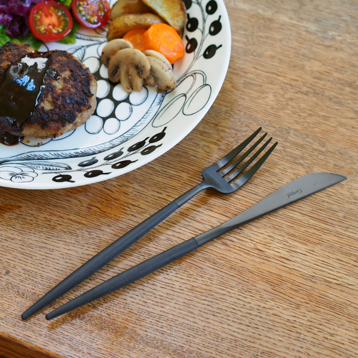 【正規品】クチポール　ゴア・ブラック　ブラック　ディナーフォーク　/　Cutipol　GOA-Black