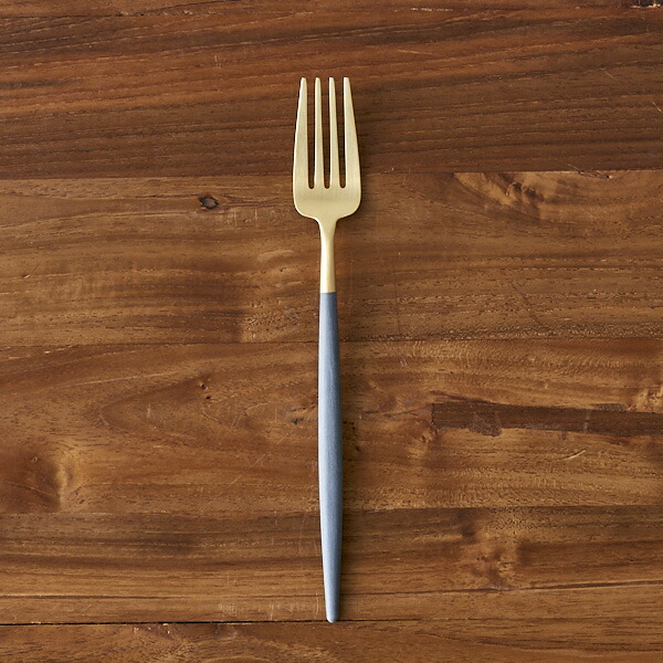 【正規品】クチポール　ゴア・グレー　ゴールド　ディナーフォーク　/　Cutipol　GOA-Gray　□