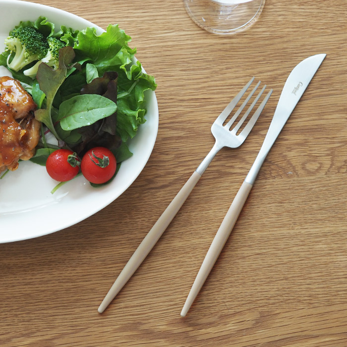 【正規品】クチポール　ゴア・アイボリー　シルバー　ディナーフォーク　/　Cutipol　GOA-Ivory　□