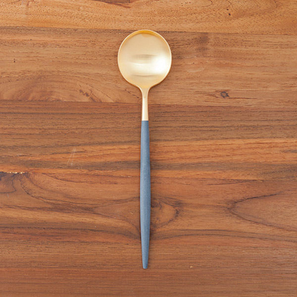【正規品】クチポール　ゴア・ブルー　ゴールド　テーブルスプーン　/　Cutipol　GOA-Blue