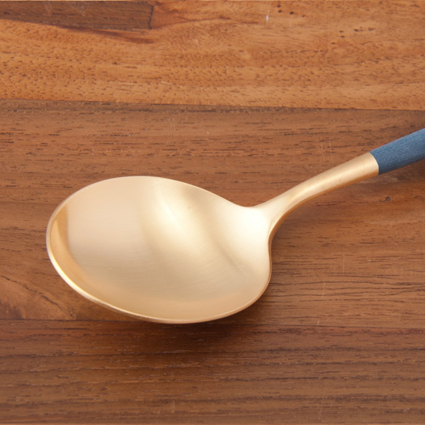 【正規品】クチポール　ゴア・ブルー　ゴールド　テーブルスプーン　/　Cutipol　GOA-Blue