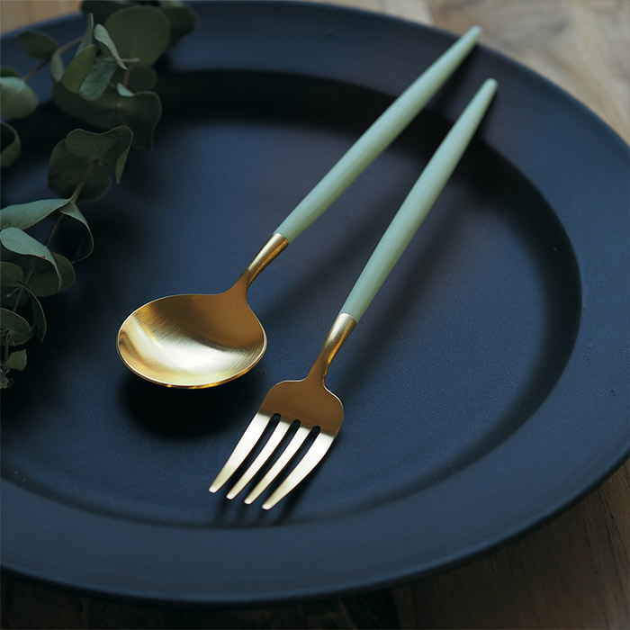 【正規品】クチポール　ゴア・セラドン　ゴールド　テーブルスプーン　/　Cutipol　GOA-Celadon