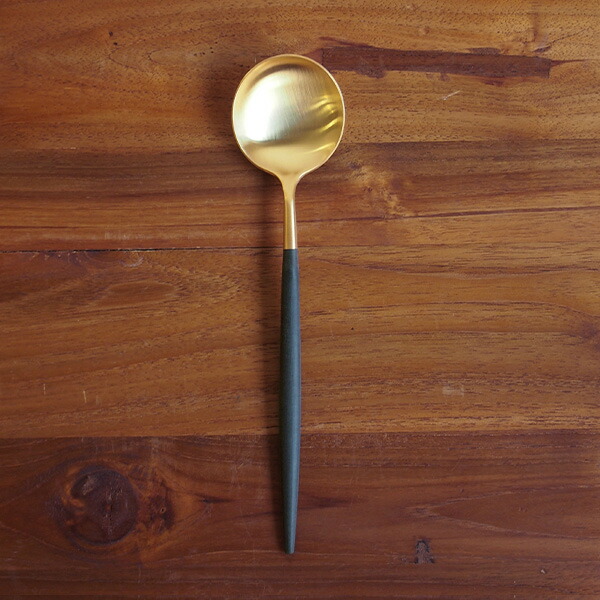 【正規品】クチポール　ゴア・ブラック　ゴールド　テーブルスプーン　/　Cutipol　GOA-Black