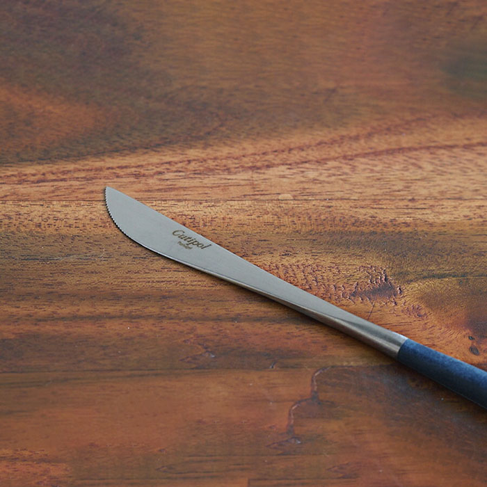 【正規品】クチポール　ゴア・ブルー　シルバー　デザートナイフ　/　Cutipol　GOA-Blue