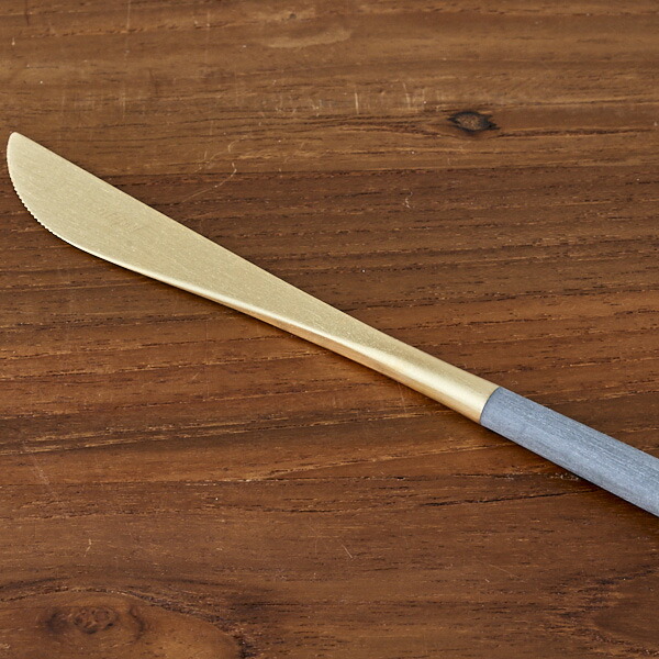 【正規品】クチポール　ゴア・グレー　ゴールド　デザートナイフ　/　Cutipol　GOA-Gray　□