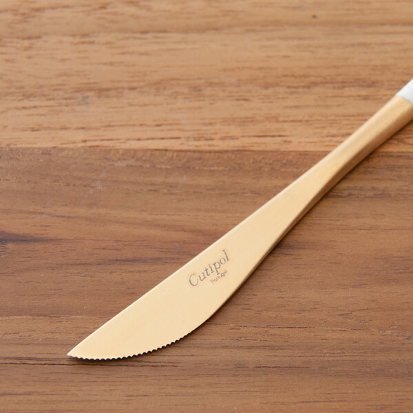 【正規品】クチポール　ゴア・ホワイト　ゴールド　デザートナイフ　/　Cutipol　GOA-White
