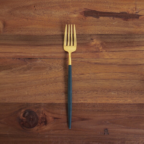 【正規品】クチポール　ゴア・ブラック　ゴールド　デザートフォーク　/　Cutipol　GOA-Black