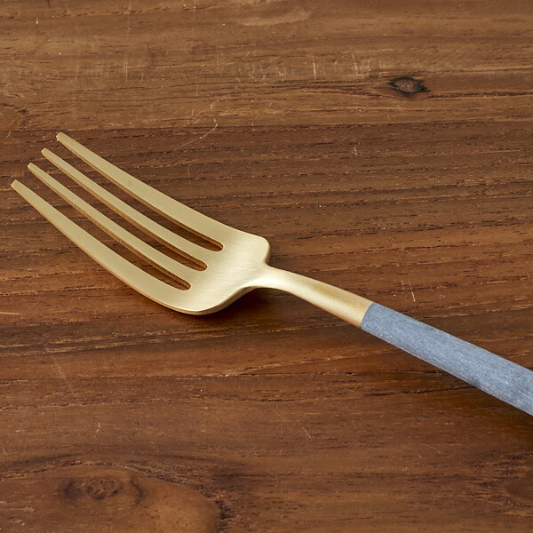 【正規品】クチポール　ゴア・グレー　ゴールド　デザートフォーク　/　Cutipol　GOA-Gray　□