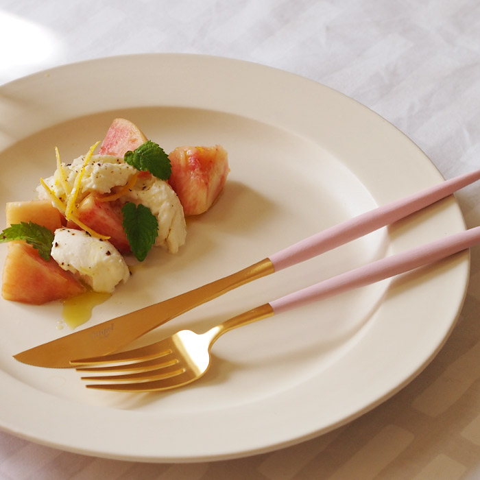 【正規品】クチポール　ゴア・ピンク　ゴールド　デザートフォーク　/　Cutipol　GOA-Pink　□