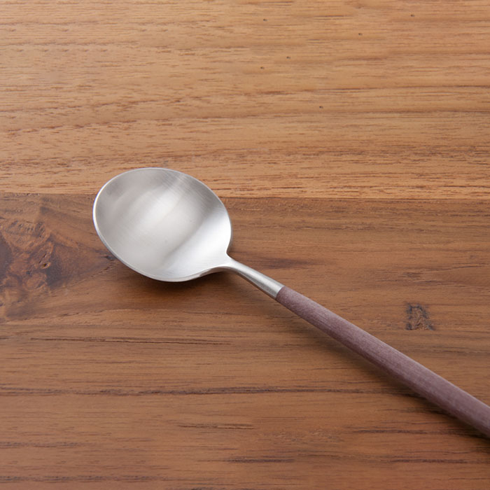 【正規品】クチポール　ゴア・ブラウン　シルバー　デザートスプーン　/　Cutipol　GOA-Brown
