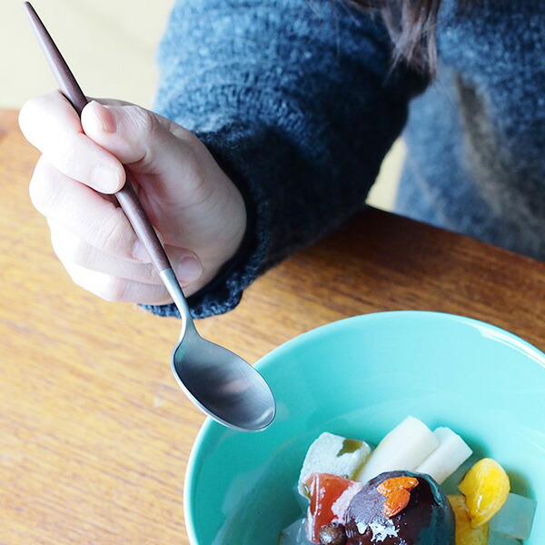 【正規品】クチポール　ゴア・ブラウン　シルバー　デザートスプーン　/　Cutipol　GOA-Brown