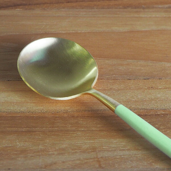 【正規品】クチポール　ゴア・セラドン　ゴールド　デザートスプーン　/　Cutipol　GOA-Celadon