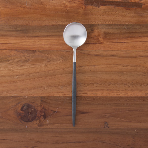 【正規品】クチポール　ゴア・ブラック　シルバー　デザートスプーン　/　Cutipol　GOA-Black