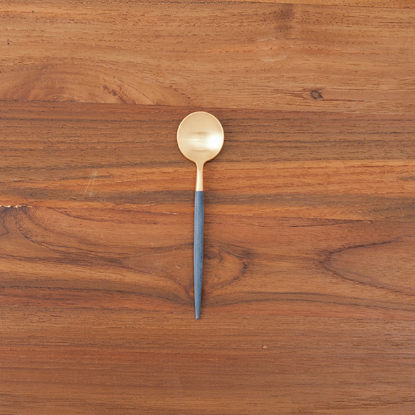 【正規品】クチポール　ゴア・ブルー　ゴールド　ティースプーン　/　Cutipol　GOA-Blue