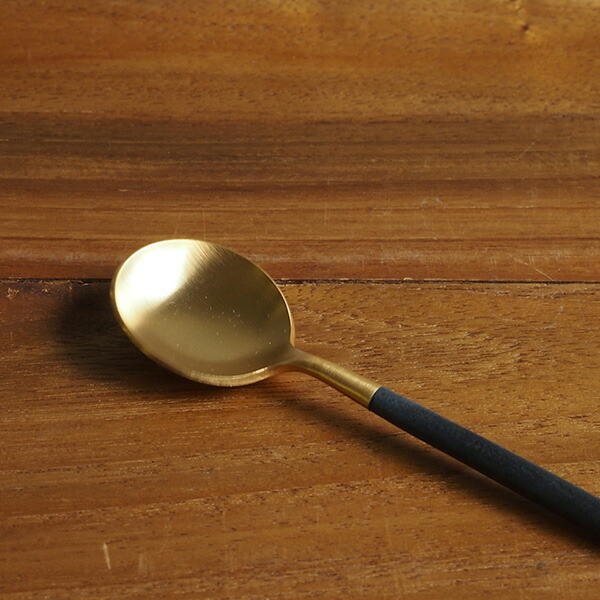【正規品】クチポール　ゴア・ブラック　ゴールド　ティースプーン　/　Cutipol　GOA-Black