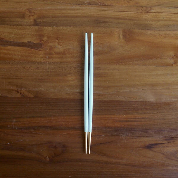 【正規品】クチポール　ゴア・ホワイト　ゴールド　箸+箸置きセット　/　Cutipol　GOA-White