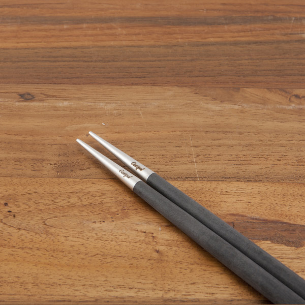 【正規品】クチポール　ゴア・ブラック　シルバー　箸+箸置きセット　/　Cutipol　GOA-Black
