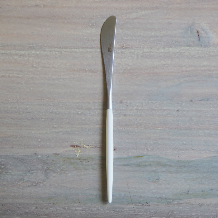 【正規品】クチポール　ミオ・ホワイト　シルバー　ディナーナイフ　/　Cutipol　MIO-White