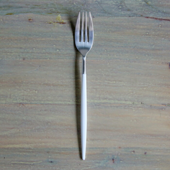 【正規品】クチポール　ミオ・ホワイト　シルバー　ディナーフォーク　/　Cutipol　MIO-White