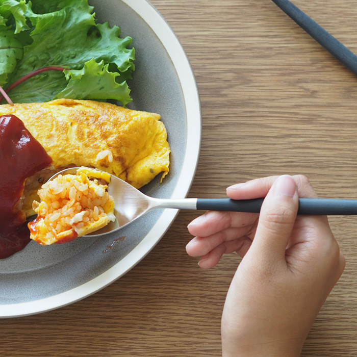 【正規品】クチポール　ミオ・ブラック　シルバー　テーブルスプーン　/　Cutipol　MIO-Black