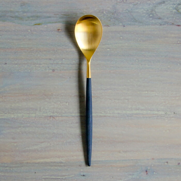 【正規品】クチポール　ミオ・ブラック　ゴールド　テーブルスプーン　/　Cutipol　MIO-Black