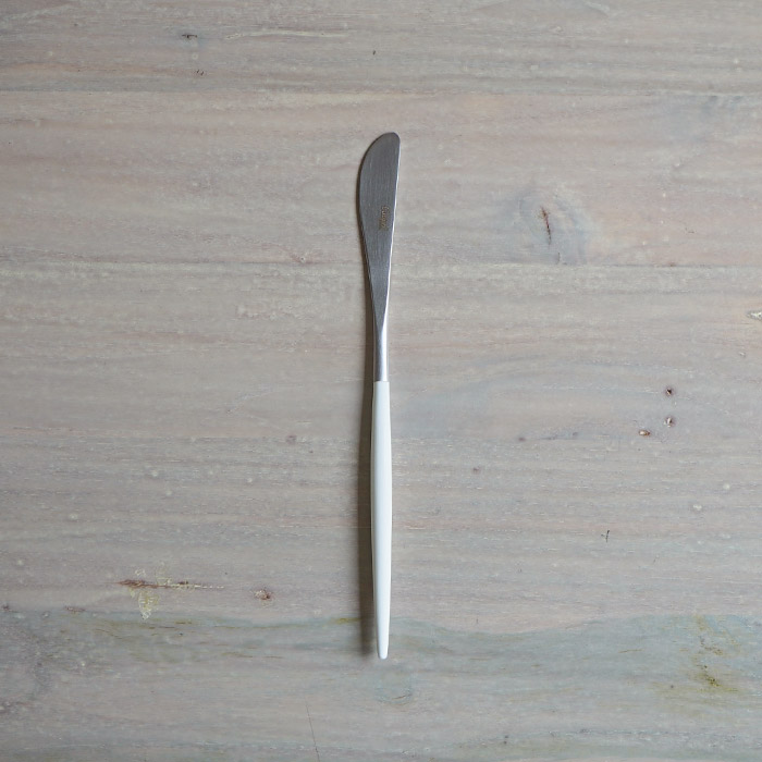 【正規品】クチポール　ミオ・ホワイト　シルバー　デザートナイフ　/　Cutipol　MIO-White