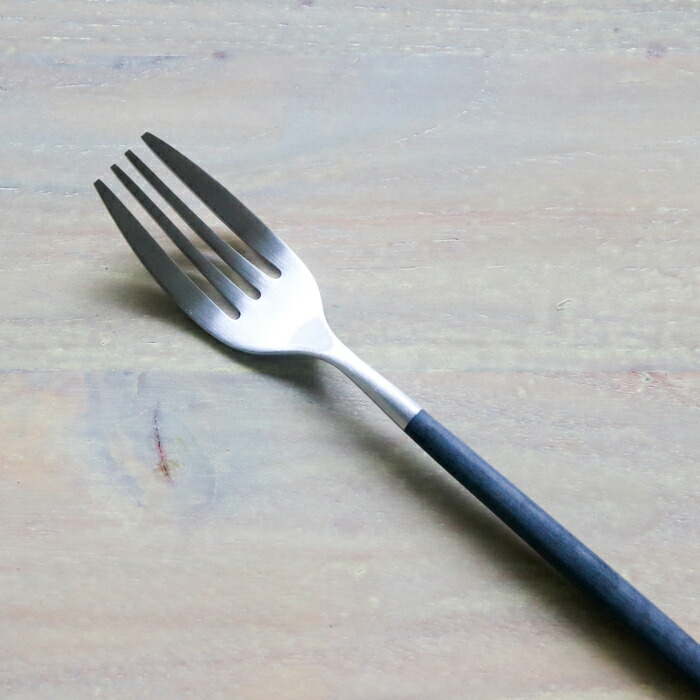 【正規品】クチポール　ミオ・ブラック　シルバー　デザートフォーク　/　Cutipol　MIO-Black