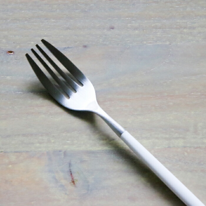 【正規品】クチポール　ミオ・ホワイト　シルバー　デザートフォーク　/　Cutipol　MIO-White