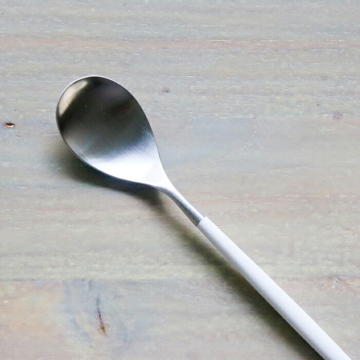 【正規品】クチポール　ミオ・ホワイト　シルバー　デザートスプーン　/　Cutipol　MIO-White