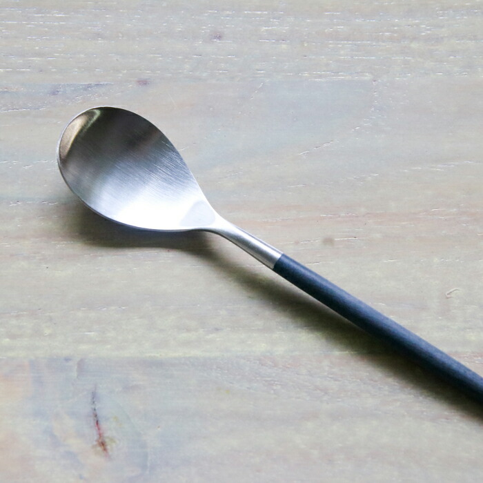 【正規品】クチポール　ミオ・ブラック　シルバー　ティースプーン　/　Cutipol　MIO-Black