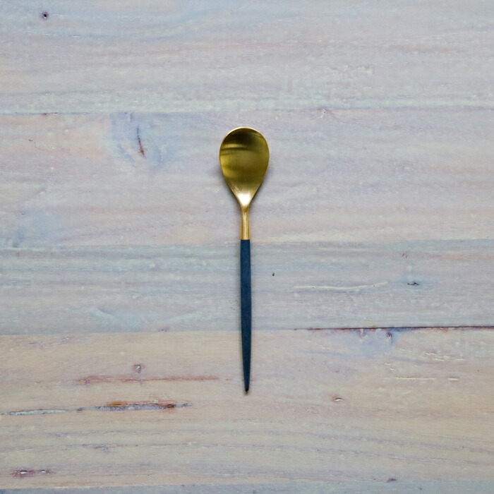 【正規品】クチポール　ミオ・ブラック　ゴールド　ティースプーン　/　Cutipol　MIO-Black