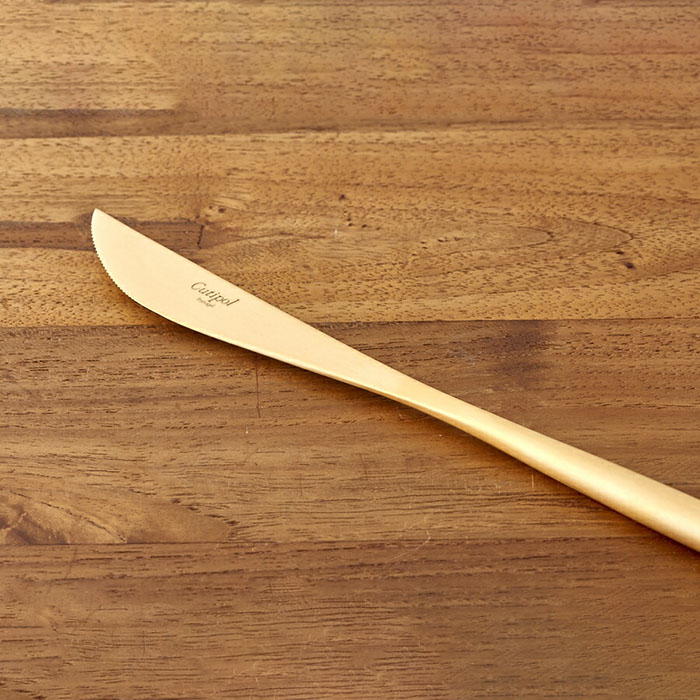 【正規品】クチポール　ムーン　ゴールド　ディナーナイフ　/　Cutipol　MOON　□