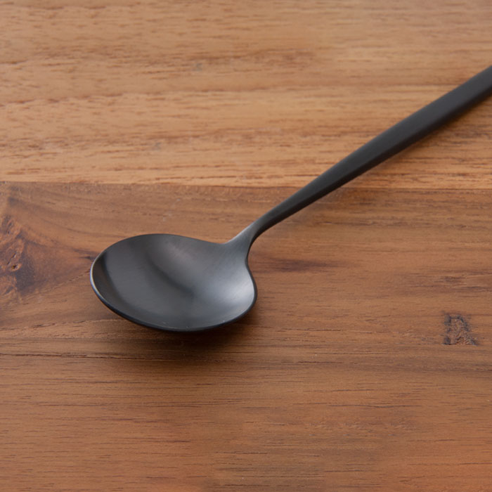 【正規品】クチポール　ムーン　ブラック　デザートスプーン　/　Cutipol　MOON