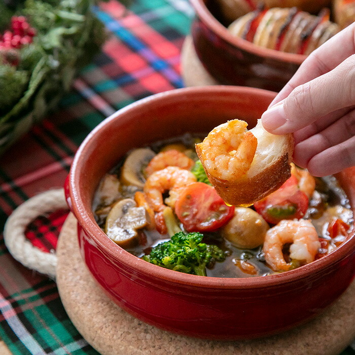 デ・シルバ　ラウンドキャセロール　17cm　レッド　/　DE・SILVA