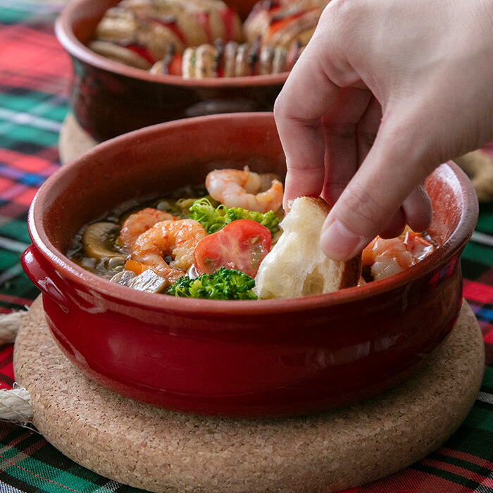 デ・シルバ　ラウンドキャセロール　17cm　レッド　/　DE・SILVA