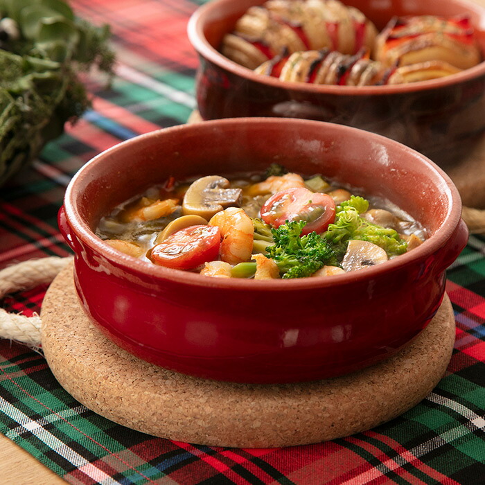 デ・シルバ　ラウンドキャセロール　17cm　レッド　/　DE・SILVA