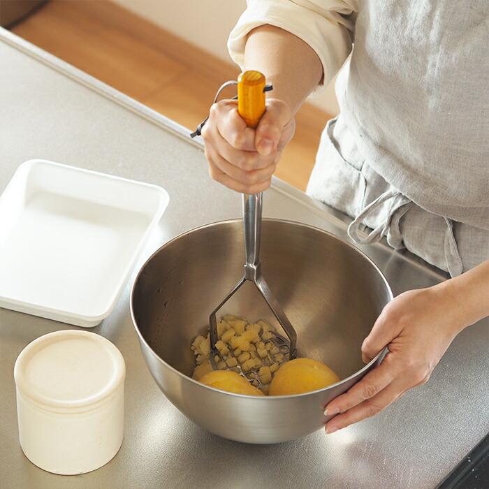 ポテトマッシャー　木柄　業務用