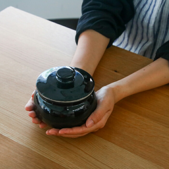 えんける道具店　加藤さんのつくる甕（かめ）　2合　黒