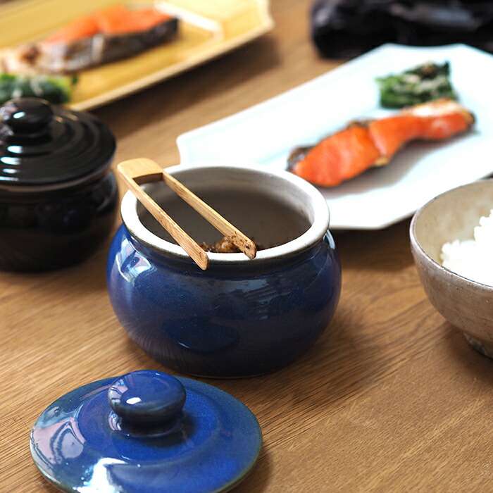 えんける道具店　加藤さんのつくる甕（かめ）　2合　青