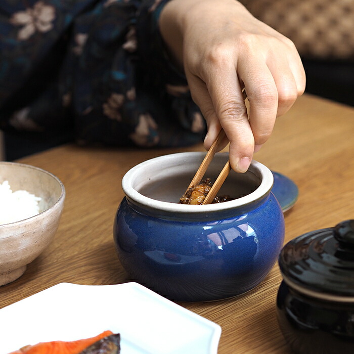 えんける道具店　加藤さんのつくる甕（かめ）　2合　青