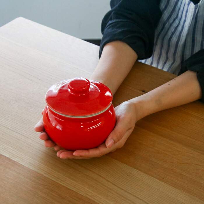 えんける道具店　加藤さんのつくる甕（かめ）　2合　赤