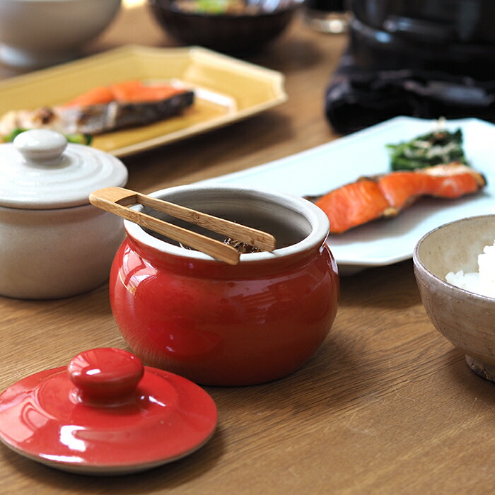 えんける道具店　加藤さんのつくる甕（かめ）　2合　赤