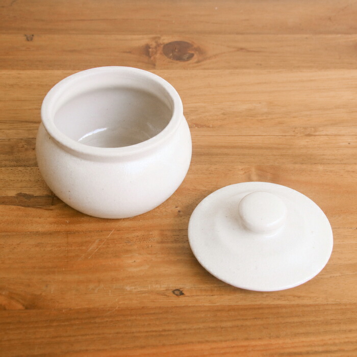 えんける道具店　加藤さんのつくる甕（かめ）　2合　白