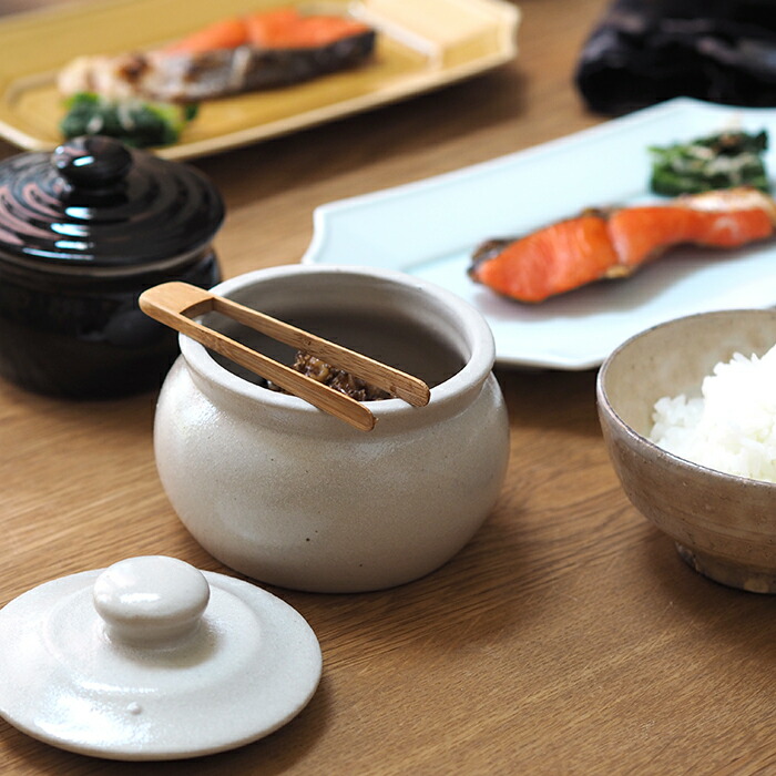 えんける道具店　加藤さんのつくる甕（かめ）　2合　白