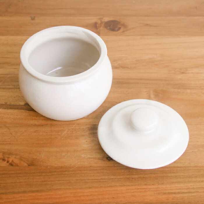 えんける道具店　加藤さんのつくる甕（かめ）　3合　白