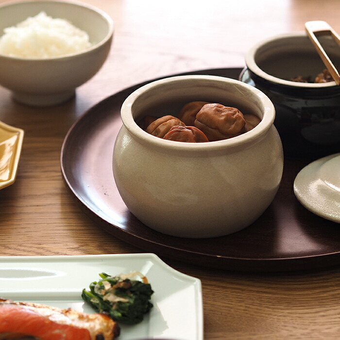 えんける道具店　加藤さんのつくる甕（かめ）　3合　白