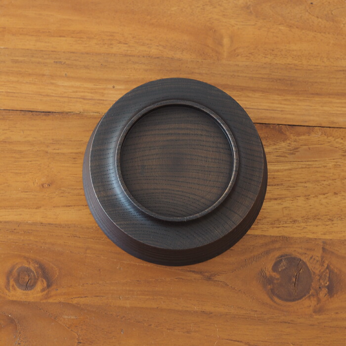 我戸幹男商店　欅　加飾取椀　挽筋　Black