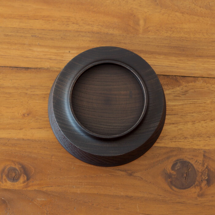 我戸幹男商店　欅　加飾取椀　ビリ筋　Black