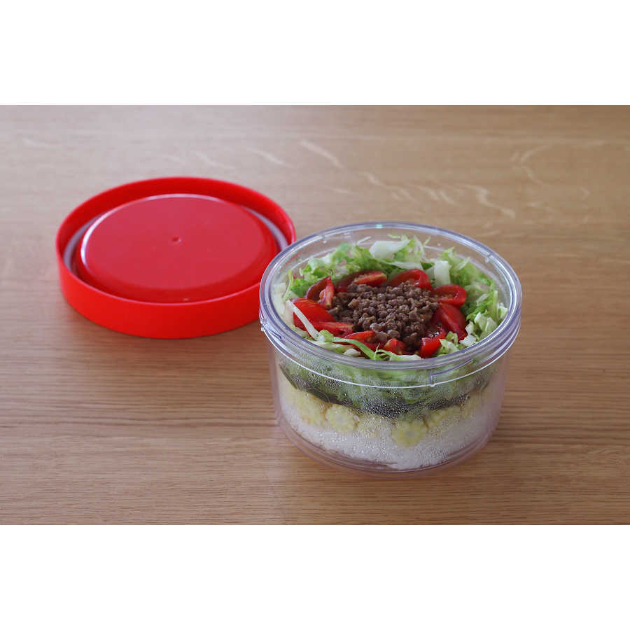 【取扱終了0228】ジェルクール　ラウンド　400ml　ランチボックス　アップルレッド　/　GEL-COOL　※