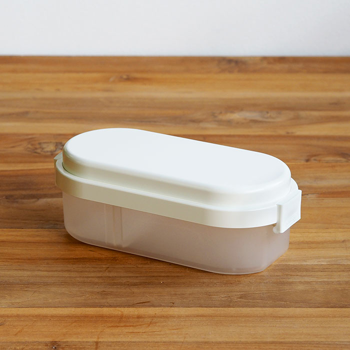 ジェルクール　plus　ドーム　M　600ml　クリアランチボックス　ミルクホワイト　/　GEL-COOL